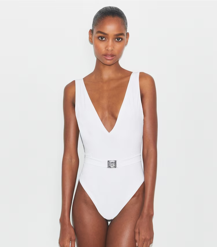 Belted Logo Swimsuit - Image 2