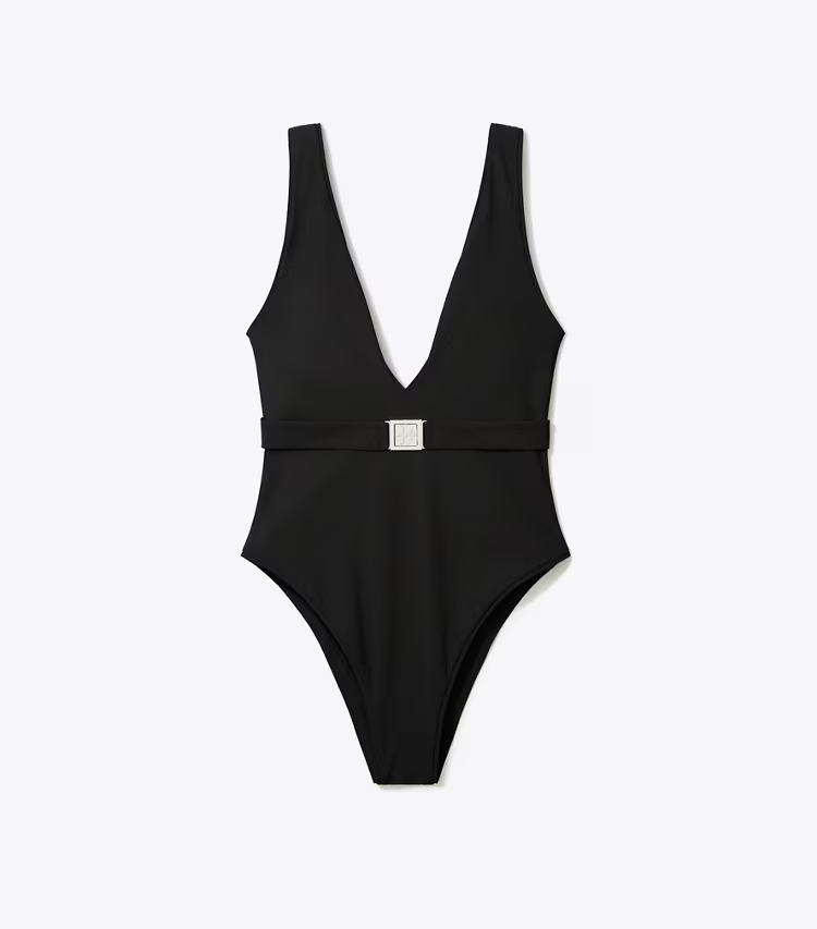 Belted Logo Swimsuit
