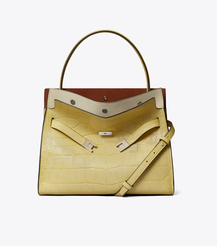 Small Lee Radziwill Embossed Double Bag - Image 2