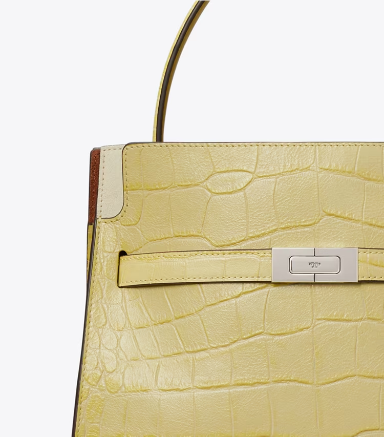 Small Lee Radziwill Embossed Double Bag - Image 3