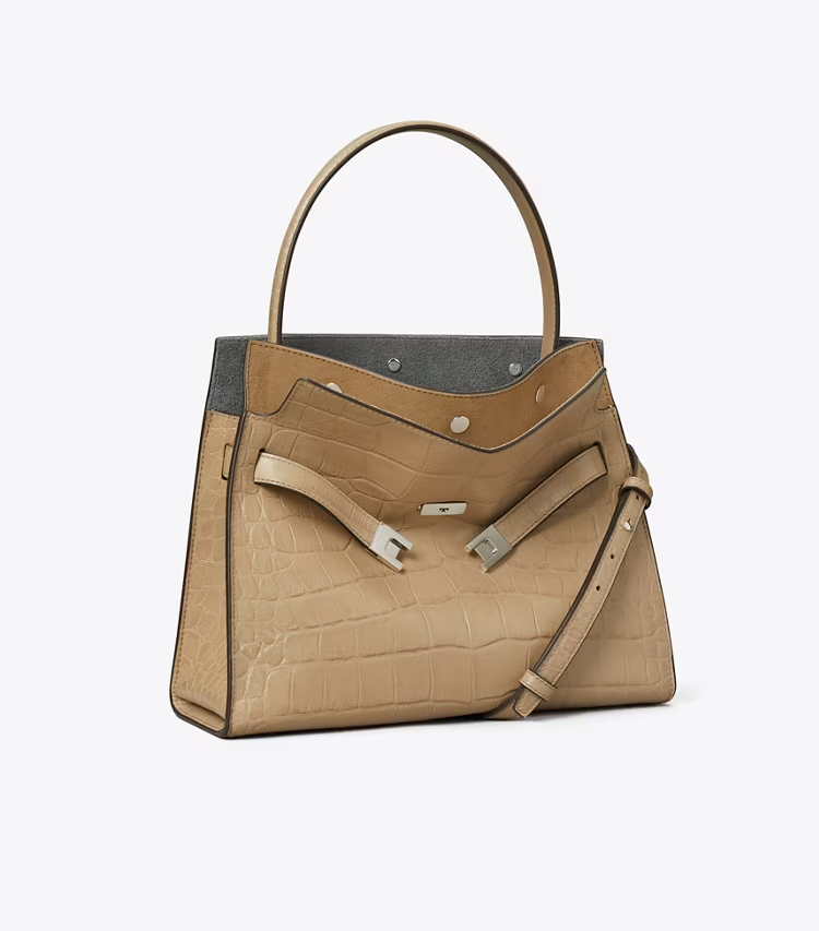 Small Lee Radziwill Embossed Double Bag