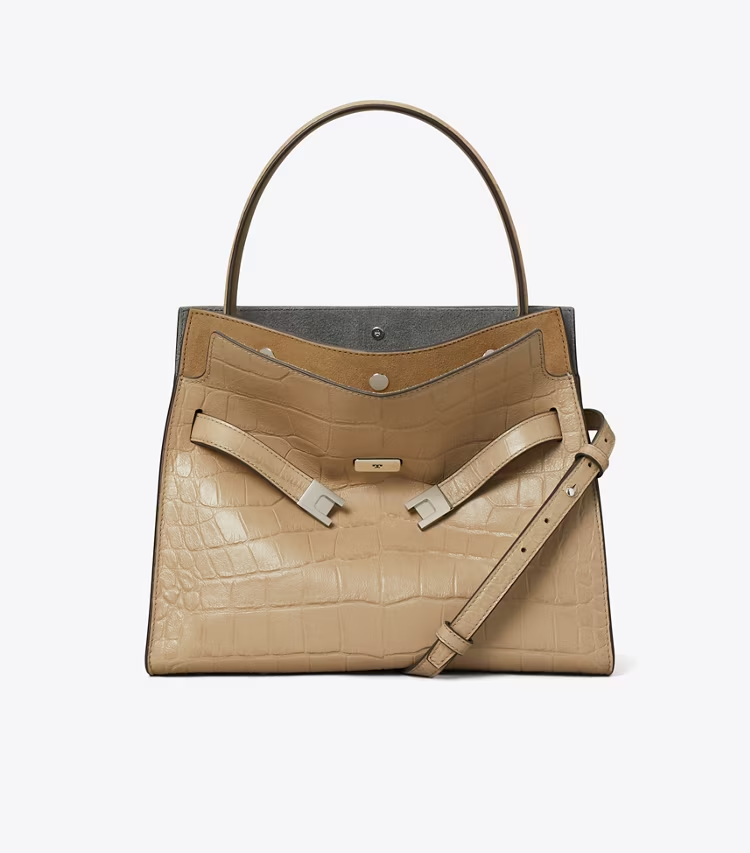 Small Lee Radziwill Embossed Double Bag - Image 3
