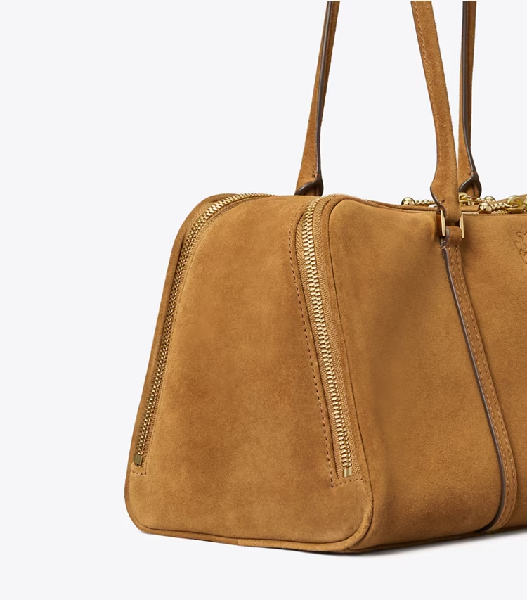 Marshmallow Suede Satchel - Image 4