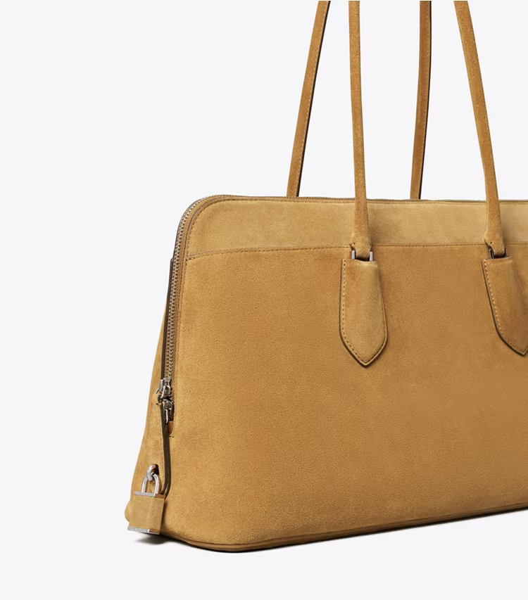 Lock Suede Satchel - Image 4