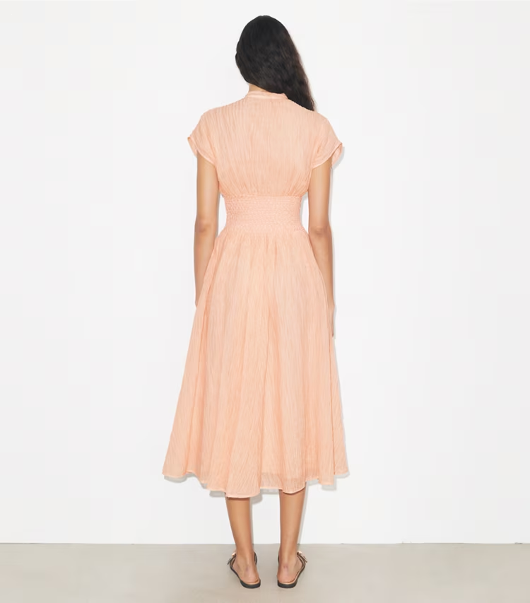 V-Neck Linen Dress - Image 3