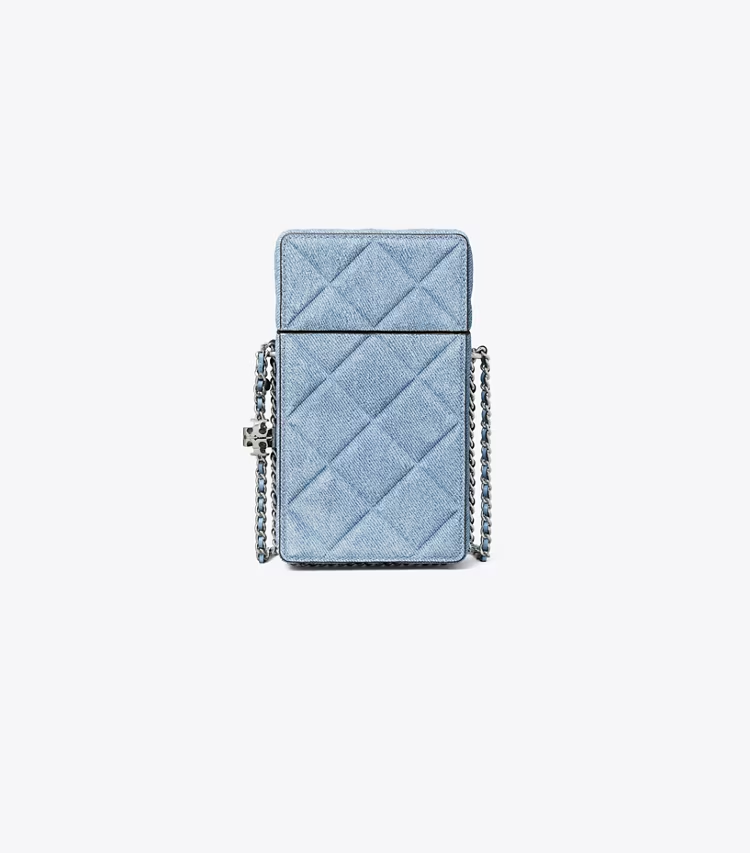 Fleming Denim-Print Suede Phone Crossbody - Image 3