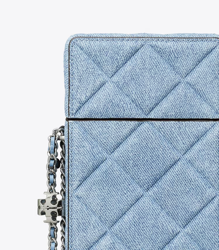 Fleming Denim-Print Suede Phone Crossbody - Image 4