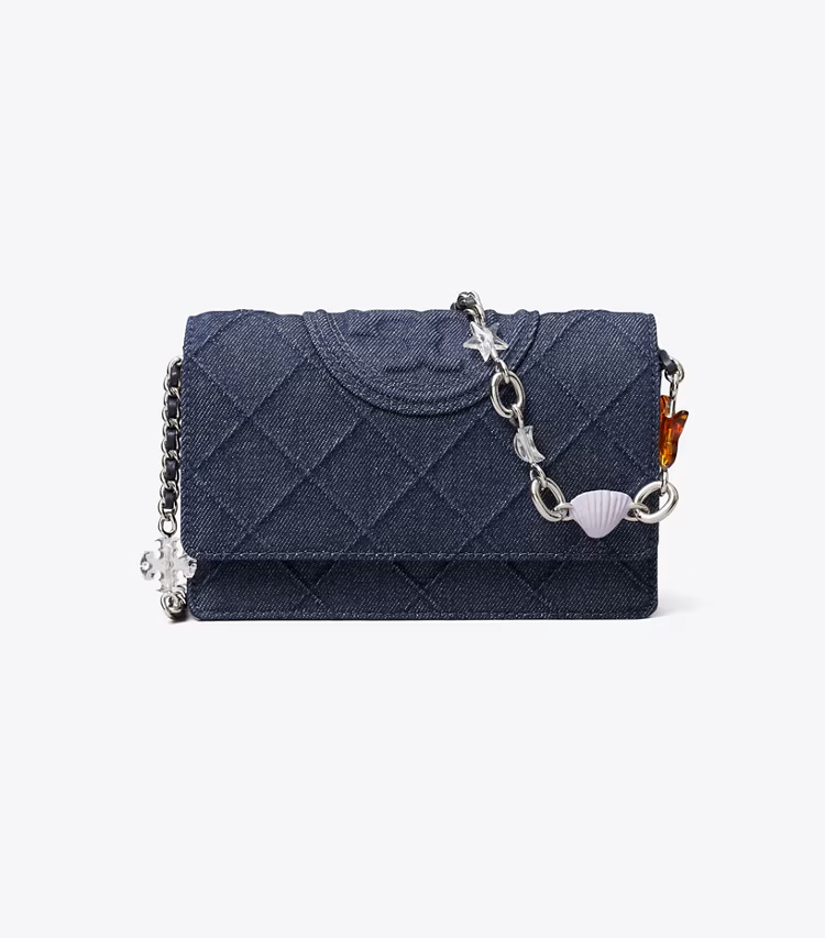 Fleming Denim Charm Chain Crossbody - Image 3