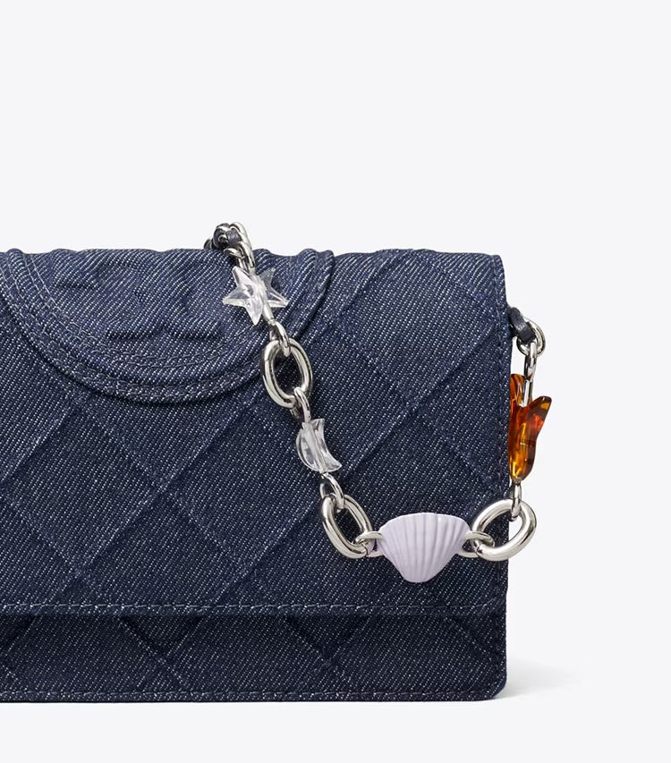 Fleming Denim Charm Chain Crossbody - Image 4