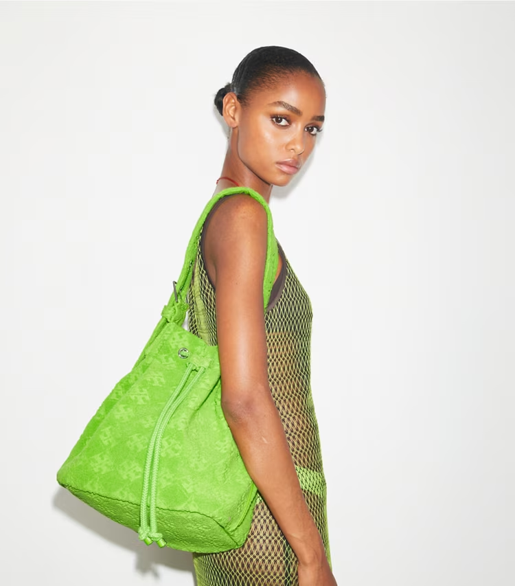 T Monogram Terry Oversized Bucket Bag - Image 2
