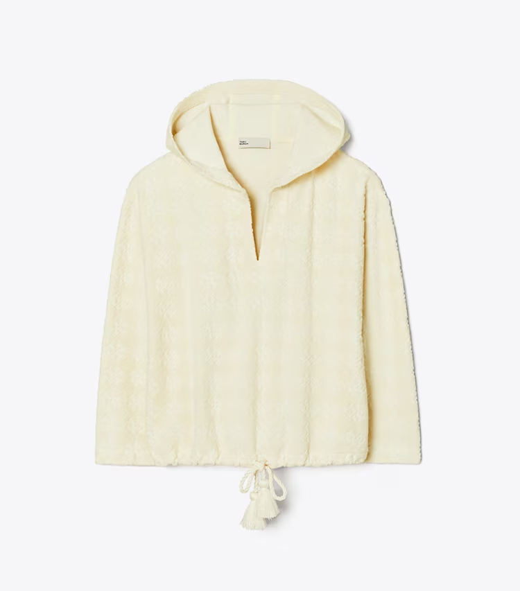 Terry Jacquard Logo Hoodie