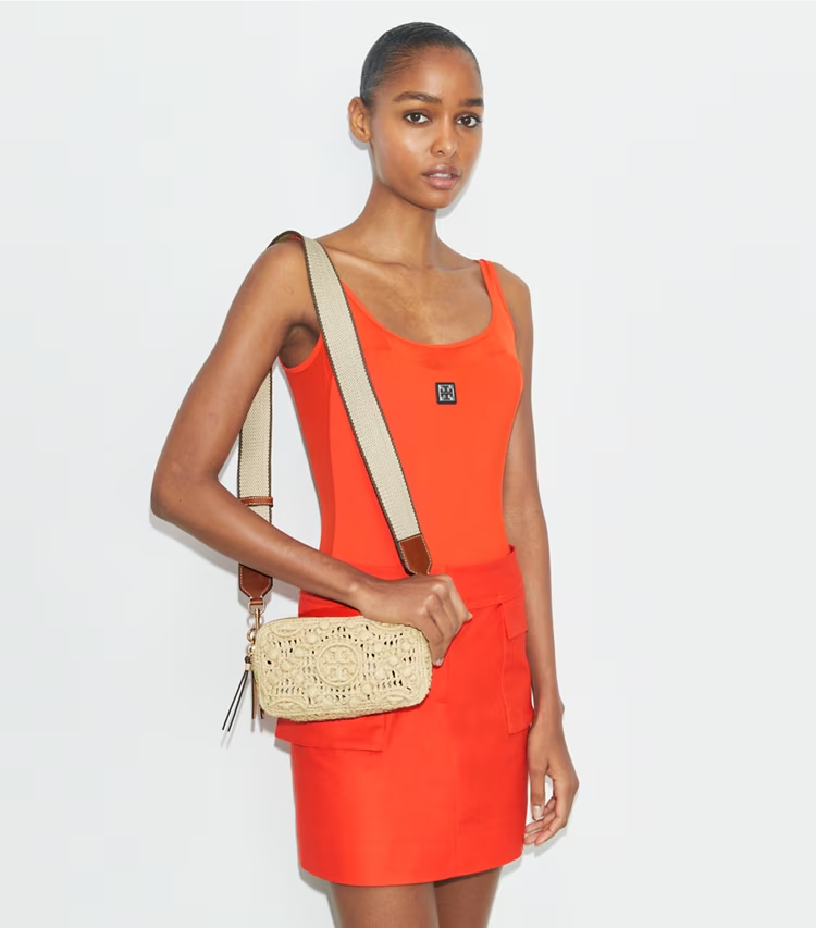 Mini Miller Raffia Crossbody Bag - Image 2