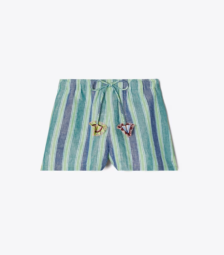 Striped Linen Shorts