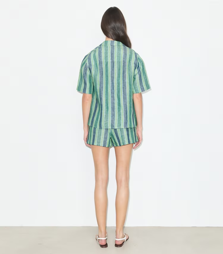 Striped Linen Shorts - Image 3