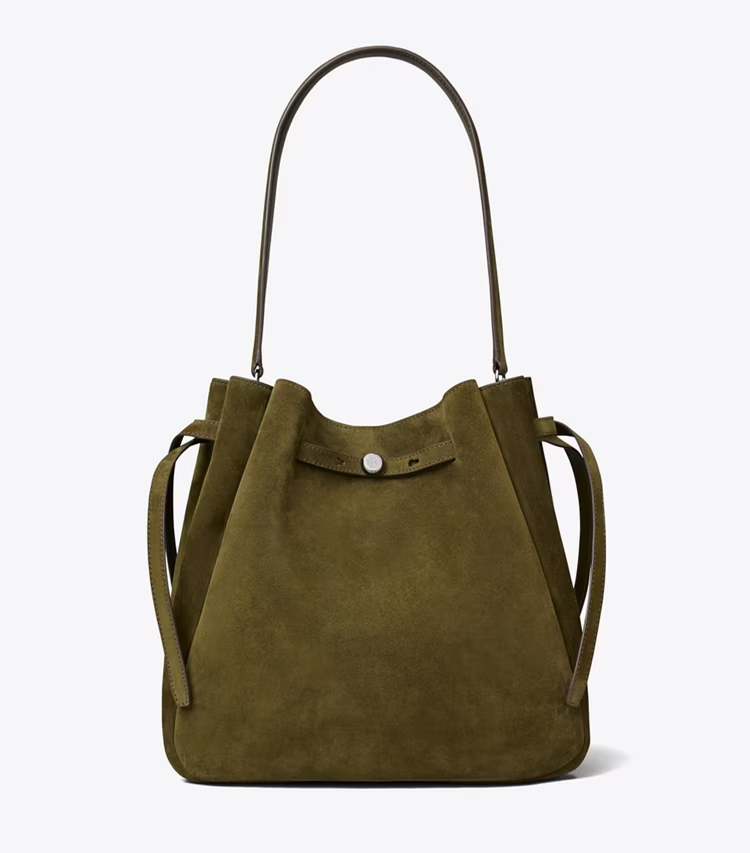 Large Romy Suede Bucket Bag - Image 3