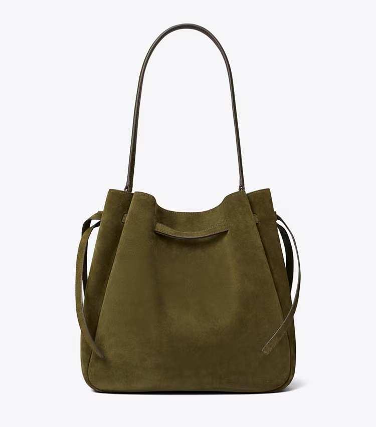 Large Romy Suede Bucket Bag - Image 4