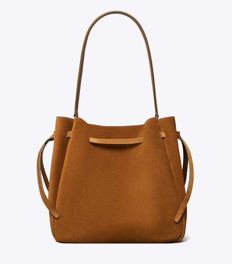 Large Romy Suede Bucket Bag - Image 4