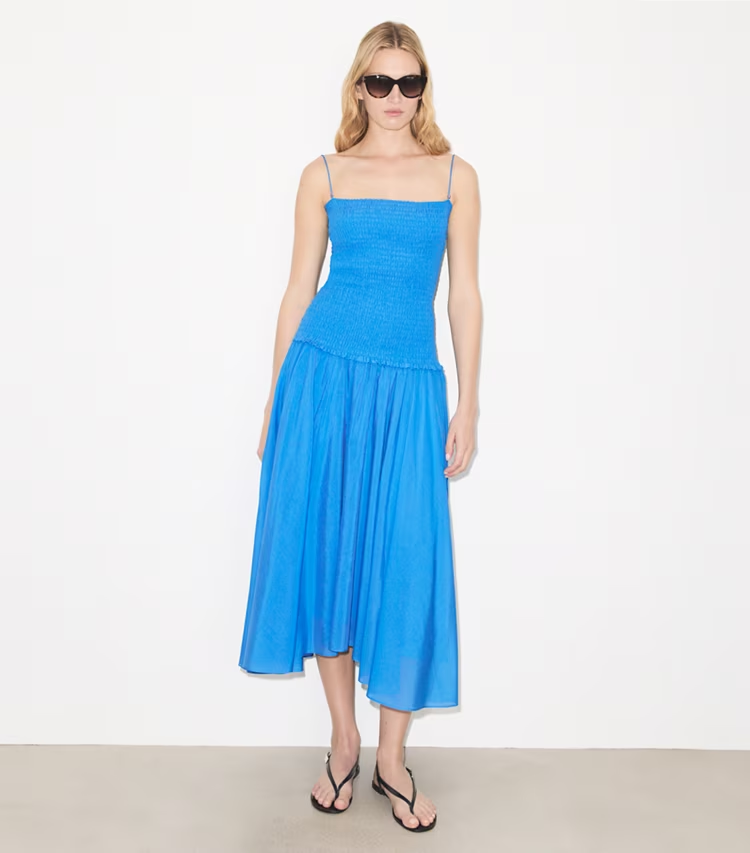 Solid Smocked Dress - Image 2
