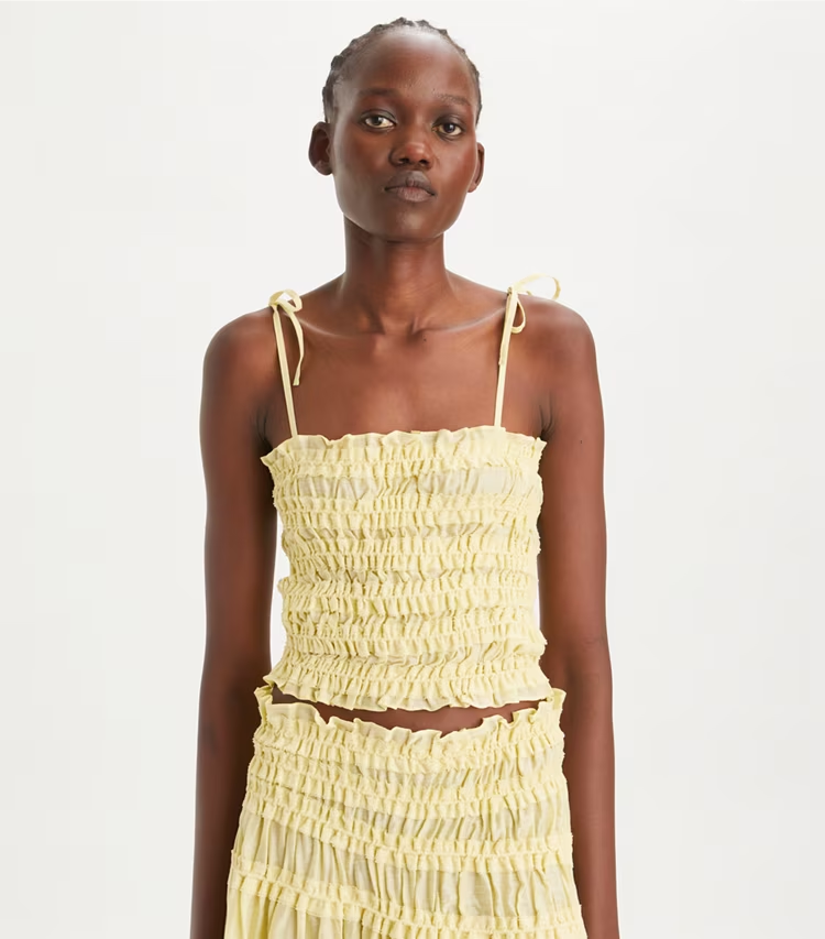 Smocked Viscose Top - Image 2