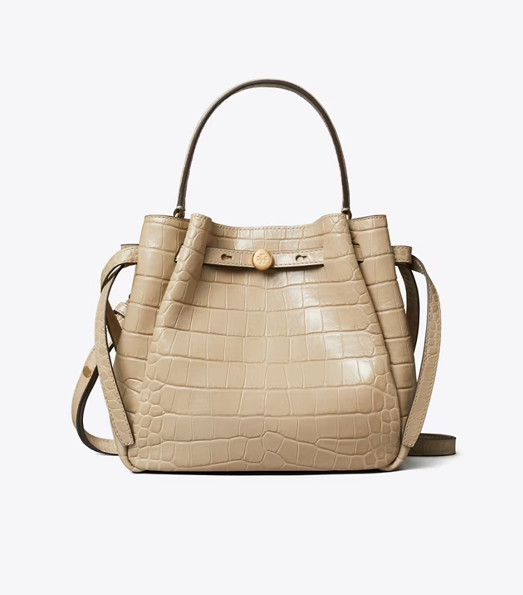 Romy Croc-Embossed Bucket Bag - Image 4