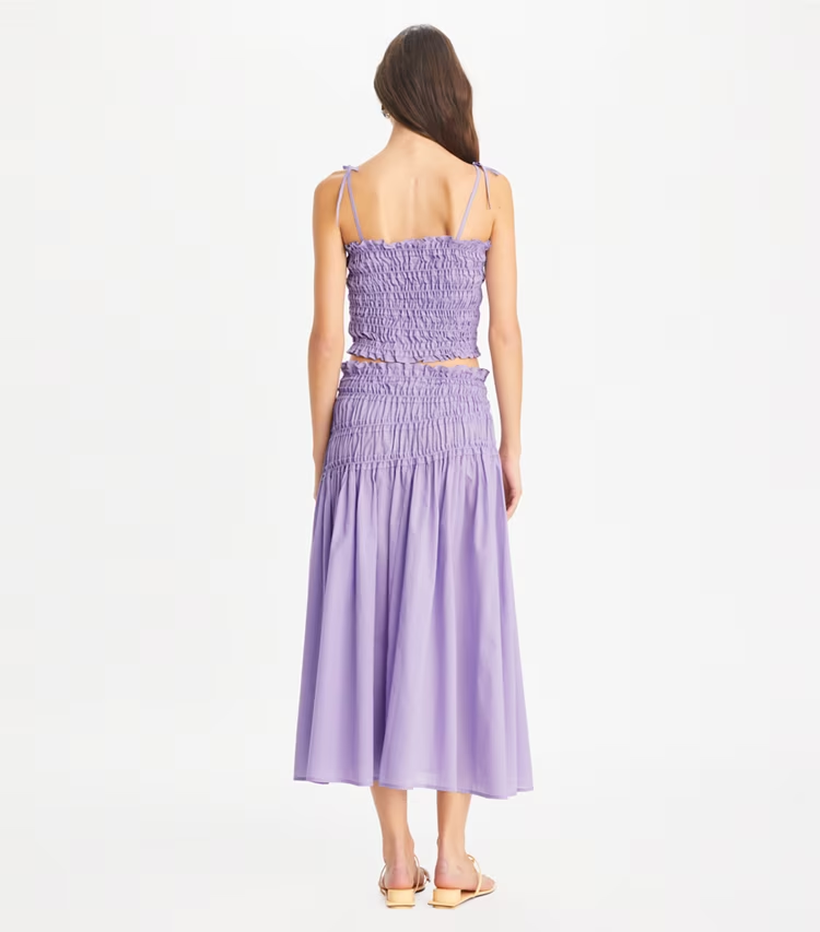 Smocked Cotton Skirt - Image 3