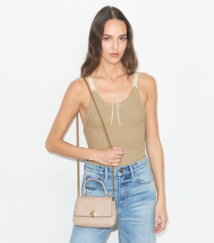 Mini Charlie Quilted Top-Handle Crossbody - Image 4
