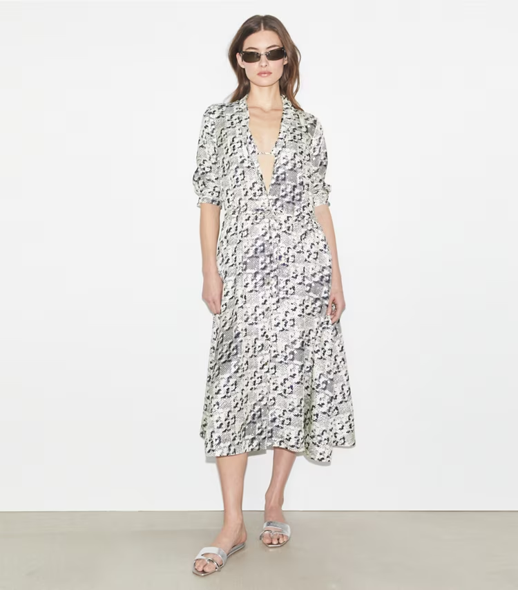 Silk Midi Dress - Image 2