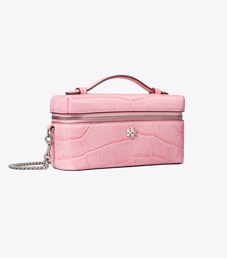 Charlie Croc-Embossed East-West Vanity Case