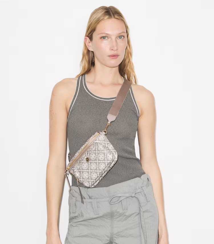 T Monogram Coated Jacquard Mini Belt Bag - Image 2