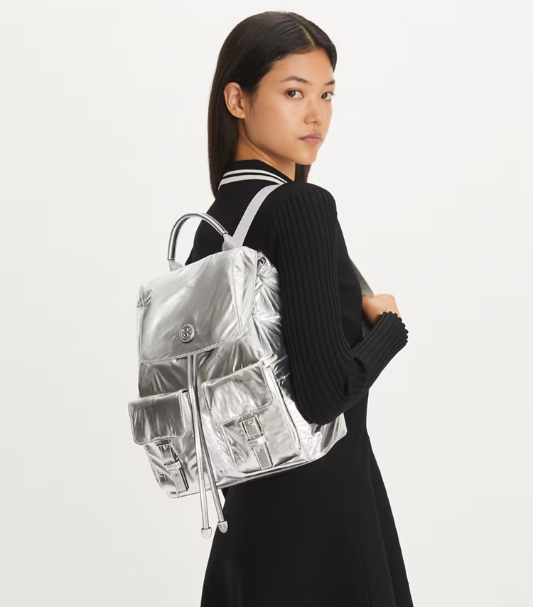 Virginia Metallic Flap Backpack - Image 2
