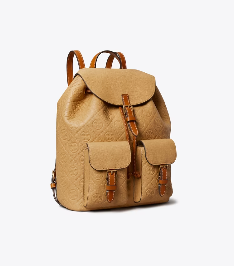 T Monogram Pebbled Backpack