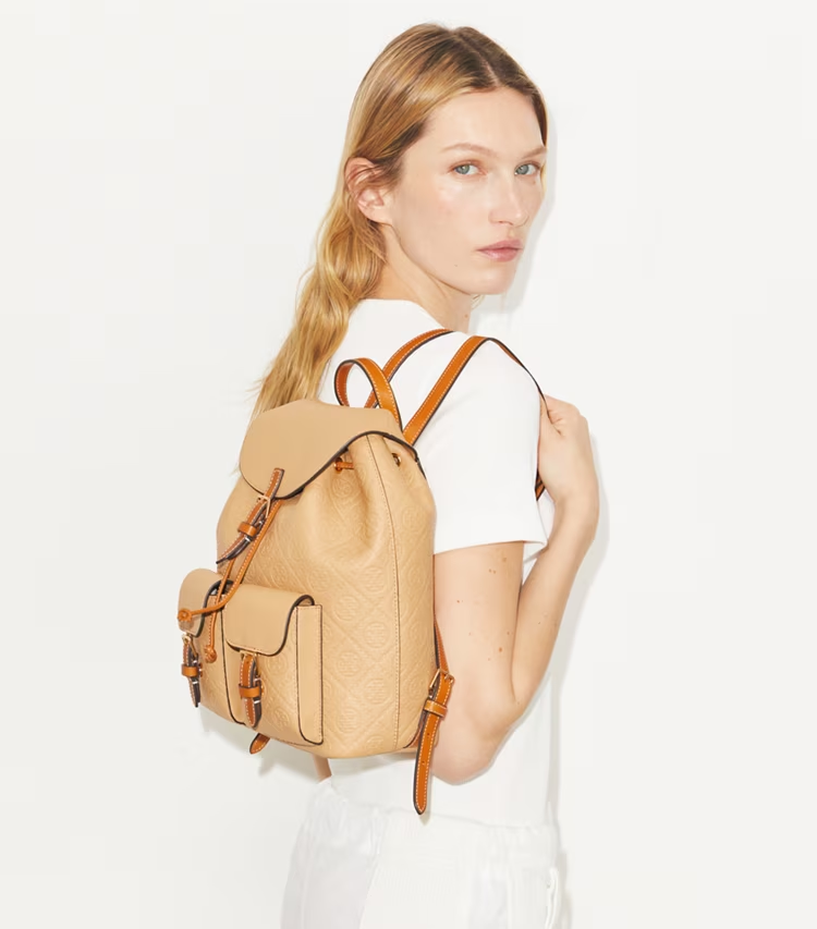 T Monogram Pebbled Backpack - Image 2