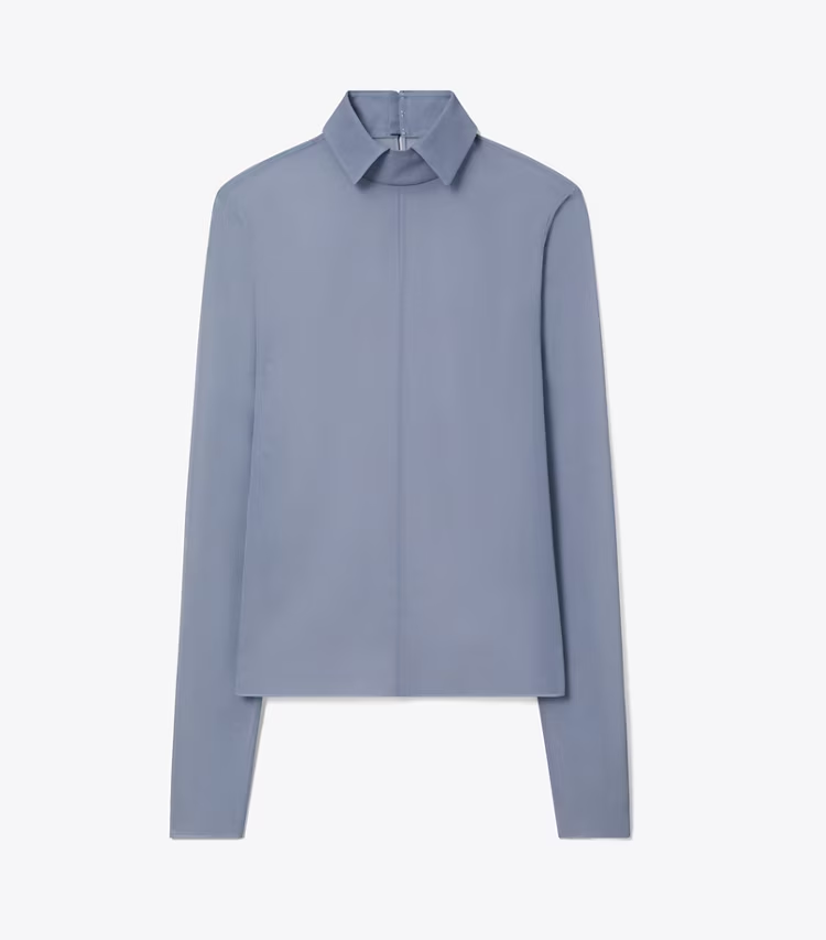 Silk Collared Top
