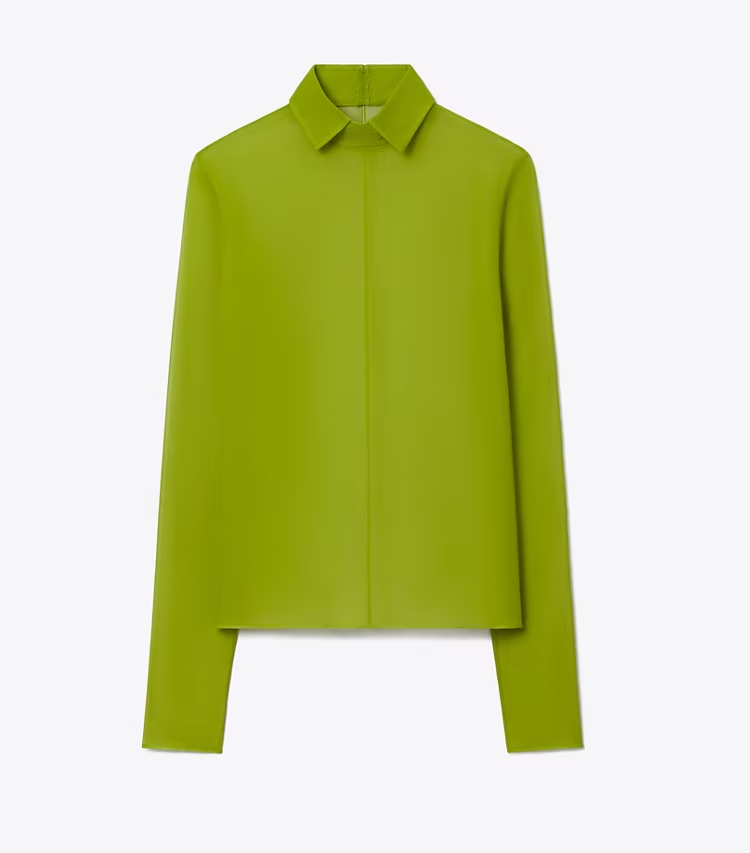 Silk Collared Top
