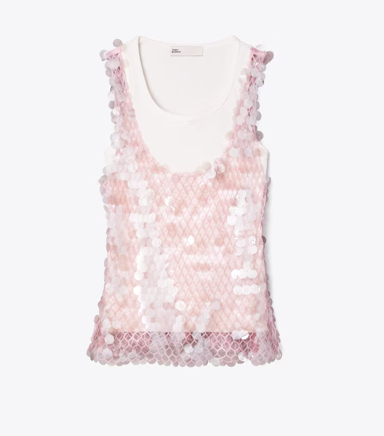 Sequin Mesh Top