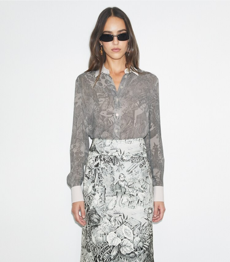 Printed Viscose Shirt - Image 2