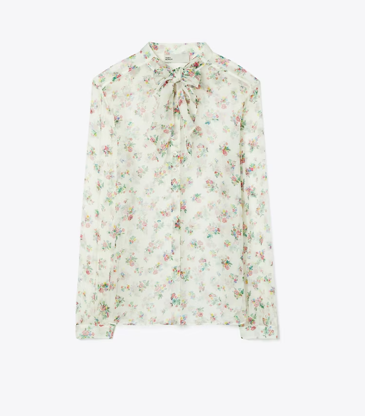 Silk Bow Blouse