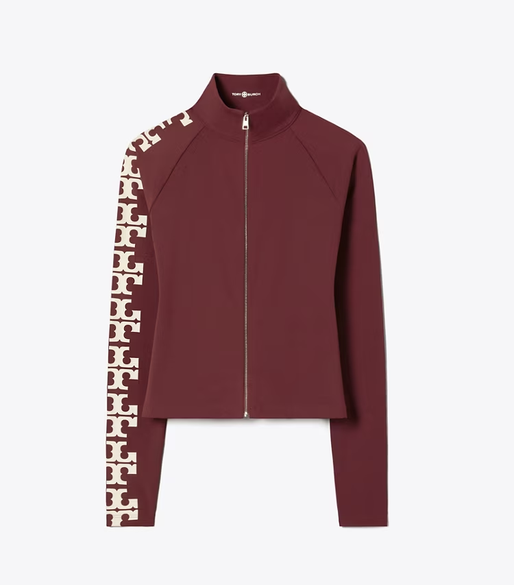 Nylon Logo Zip Top
