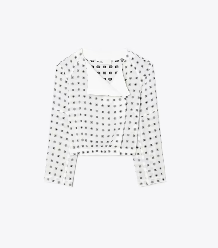 Jacquard Wrap Top