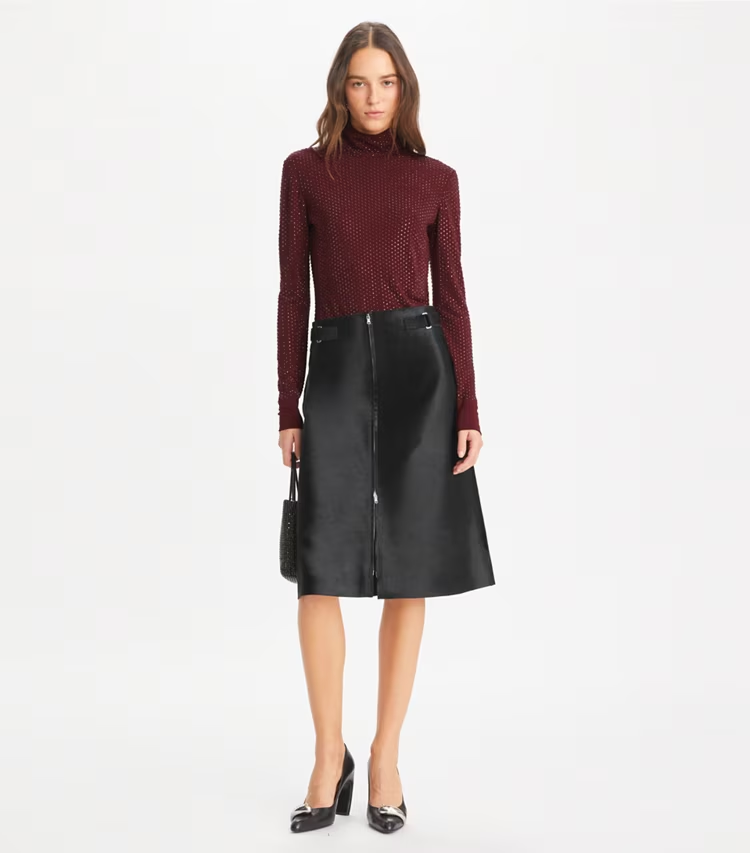Embellished Viscose Jersey Turtleneck - Image 3