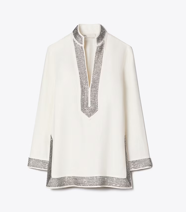 Embellished Linen Tunic