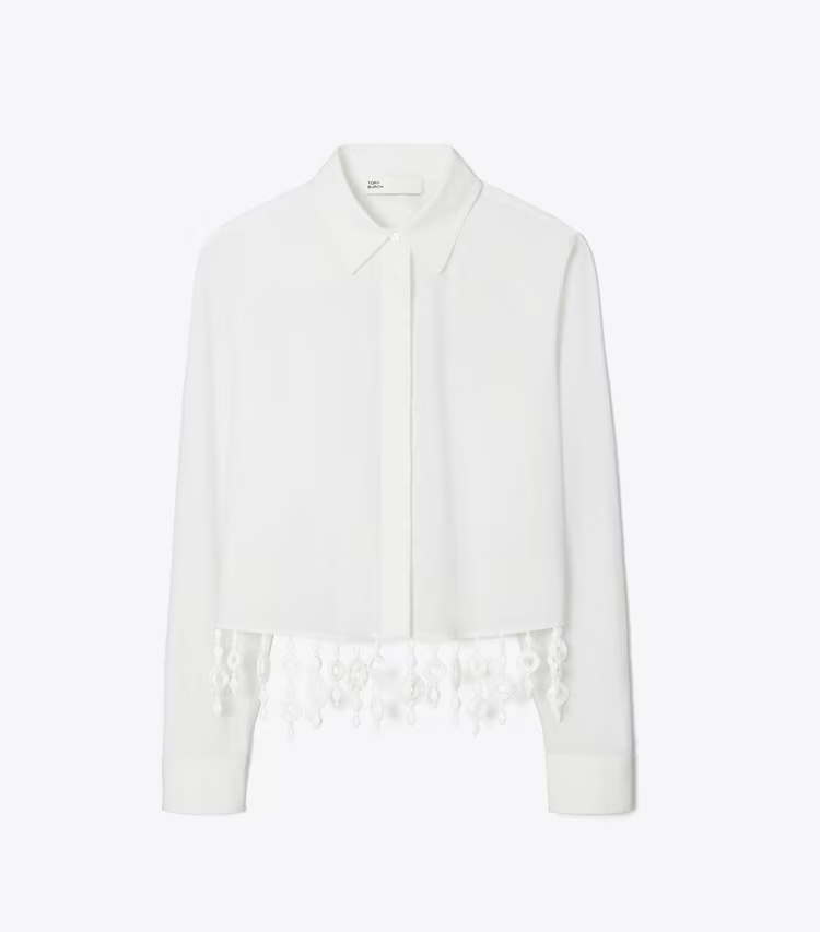 Crystal Embellished Poplin Shirt