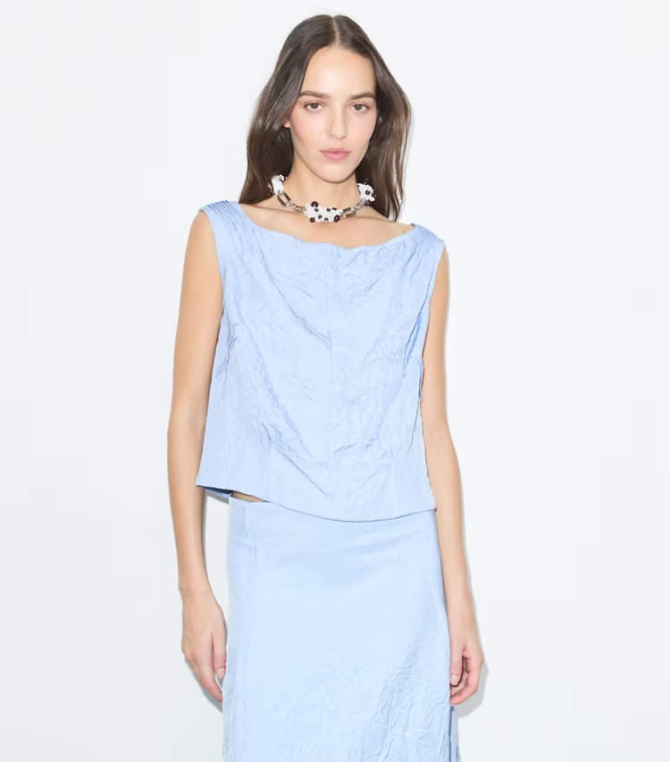 Crinkled Viscose Top - Image 2