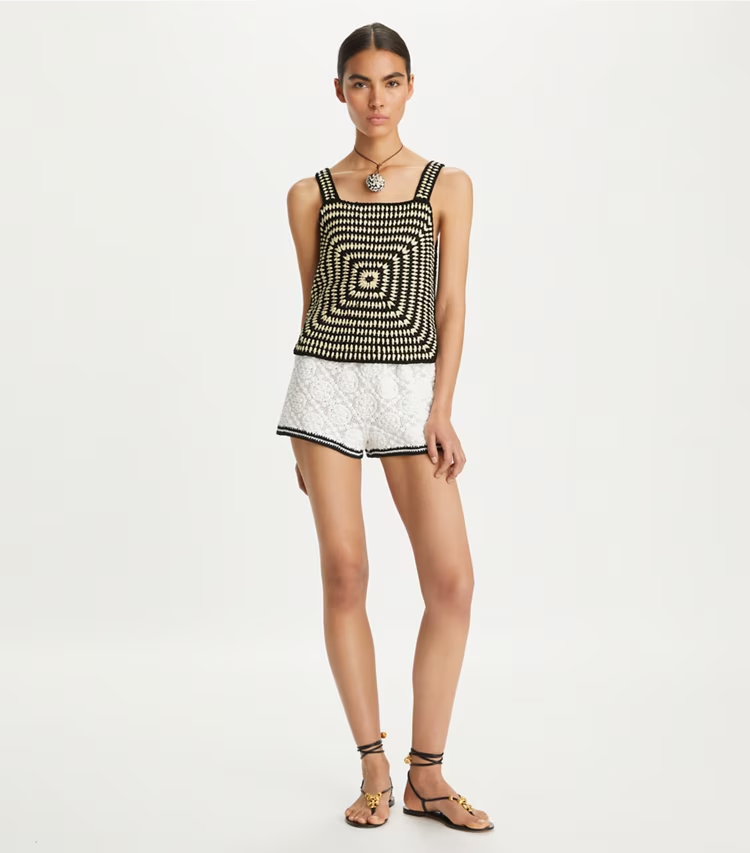 Cotton Crochet Tank Top - Image 3