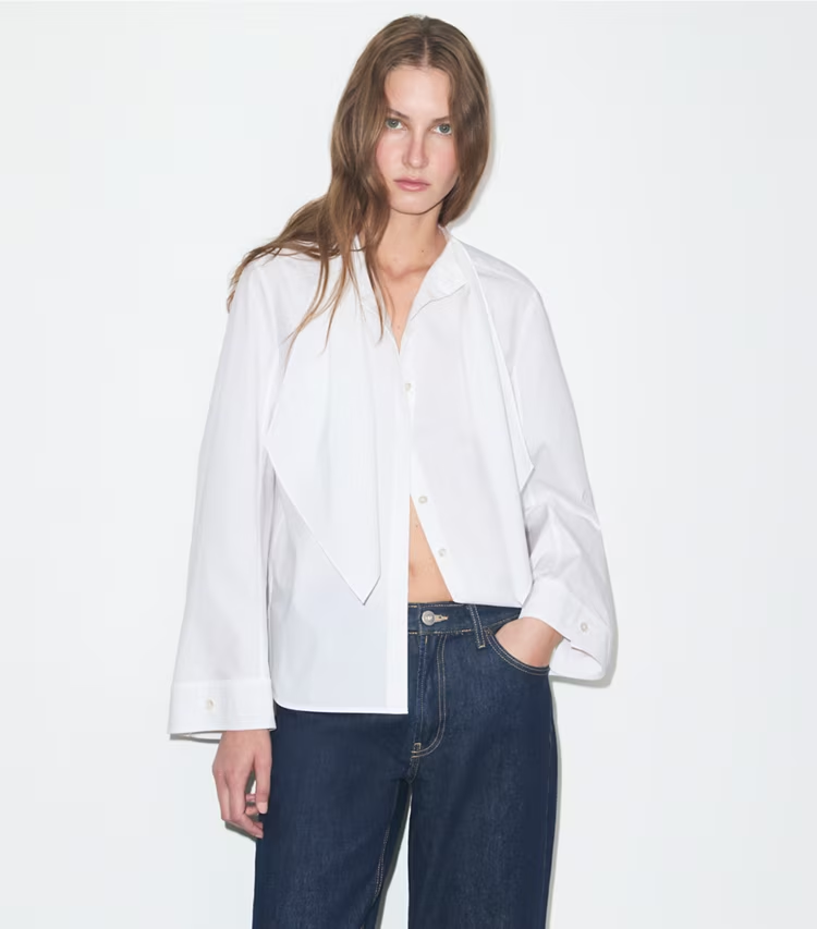 Cotton Bow Blouse - Image 2