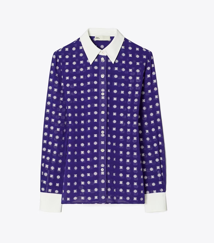 Colorblock Jacquard Shirt