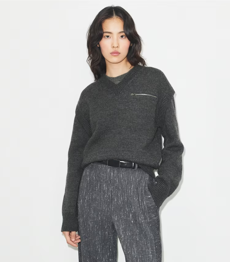 Wool V-Neck Sweater - Image 2