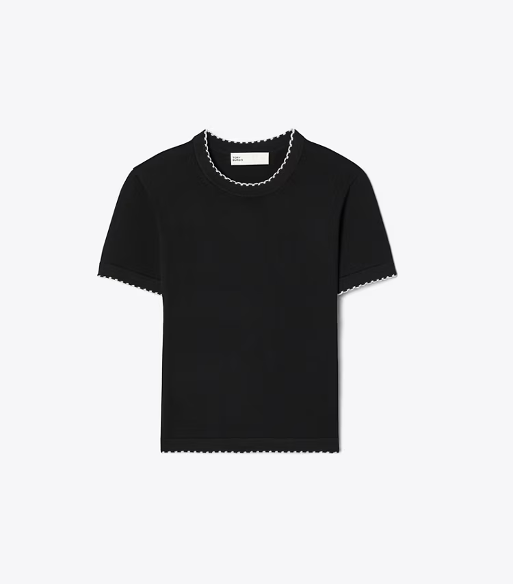 Wool Scalloped Top