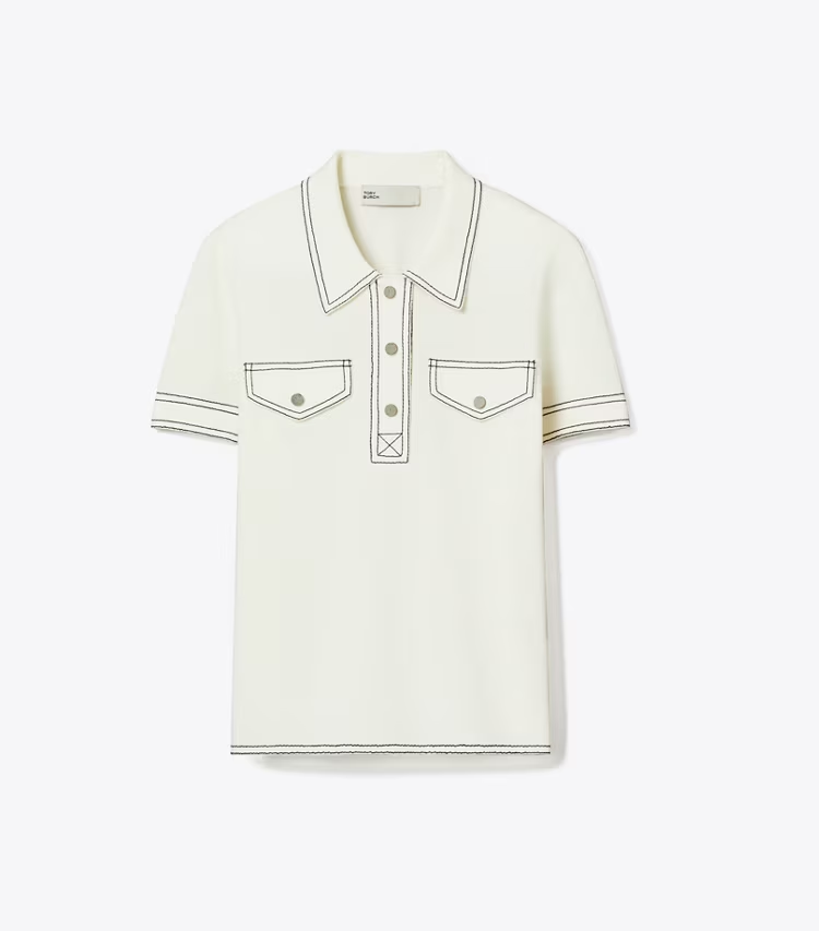 Topstitch Wool Polo