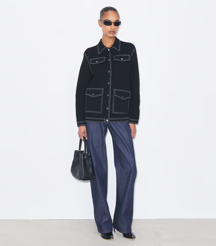 Topstitch Wool Jacket - Image 3